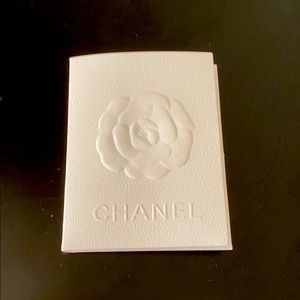 Chanel White Camellia Embossed Folded Envelope